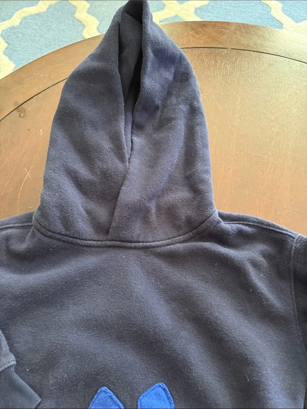 GAP Navy Hoodie with Tan & Blue Dino Applique